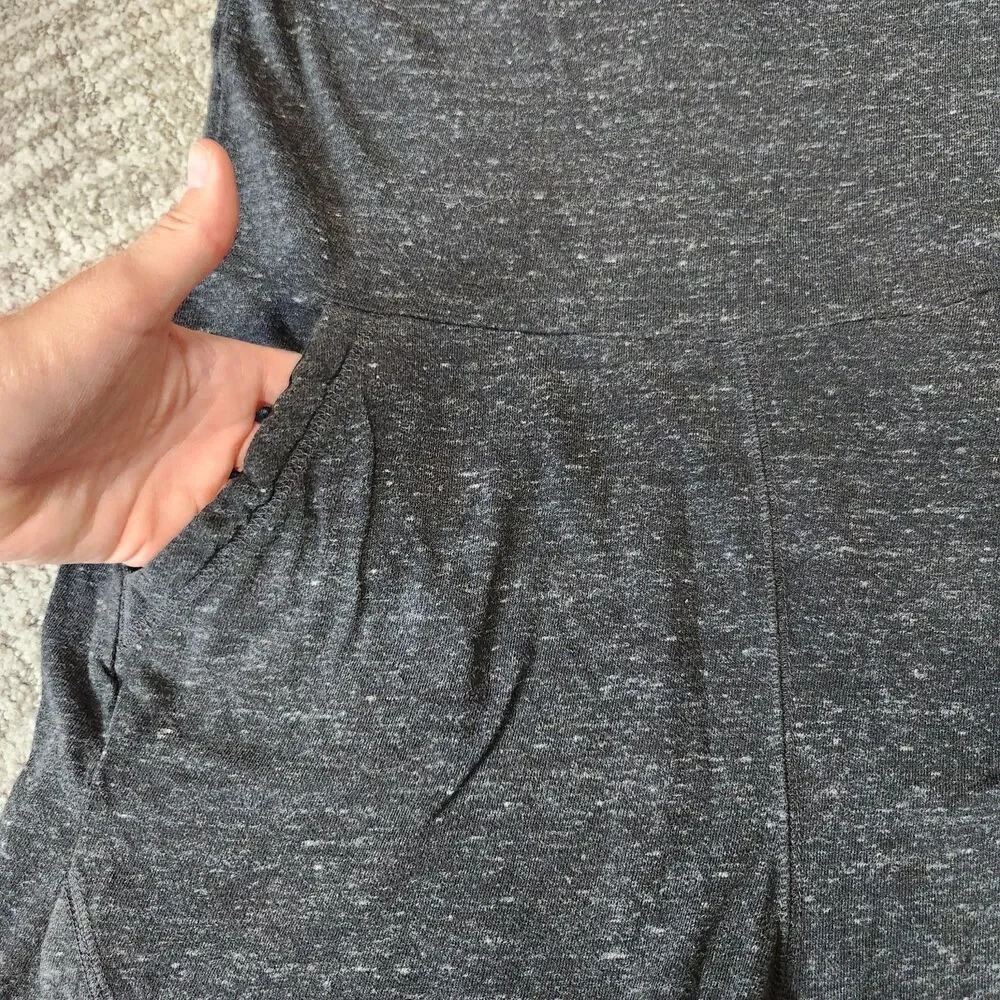 Nike Women's NSW Gym Vintage Romper heathered black size M